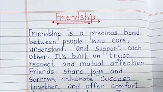 Friendship Essay English Essay Writing ✍️ Essay writing [upl. by Beckerman]