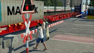 Transport Fever Gameplay 6 Gleisiger Bahnübergang [upl. by Karissa274]