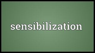 Sensibilization Meaning [upl. by Ihn]