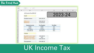 Calculate 202324 UK Income Tax – Using VLOOKUP In Excel [upl. by Malda]