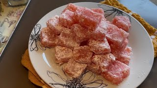 Lokum recipe  how to make authentic Turkish delight lokum at home turkish delight [upl. by Corotto]