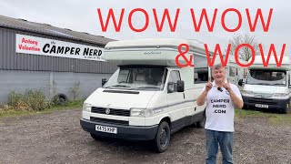 WOW WOW AND WOW CLASSIC VW CAMPER T4 DIESEL AUTOSLEEPER CLUBMAN K475KHP UK DELIVERY CAMPER NERD [upl. by Naillimixam]