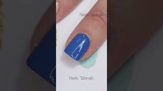 Minimalist Blue and Nail Caviar Nail Art Quick Tutorial shorts [upl. by Iclehc]