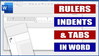 Rulers Indents and Tabs in Word  Microsoft Word Tutorials [upl. by Yregram]