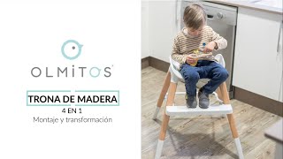 Trona de madera 4 en 1 Olmitos  Tutorial montaje y transformación [upl. by Perkin]