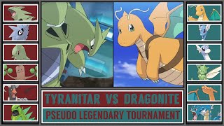 TYRANITAR vs DRAGONITE  Pseudo Legendary Pokémon Tournament Battle 1 [upl. by Einehpets]