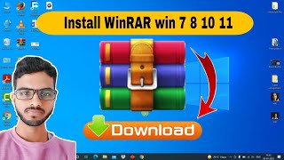 how to Install WinRAR on windows 10  latest version 2022 HINDI [upl. by Tara775]