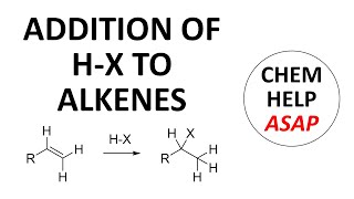 hydrohalogenation of alkenes with acids [upl. by Anaibaf]