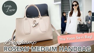 THE BAG REVIEW LONGCHAMP ROSEAU MEDIUM HANDBAG IN POWDER  KDRAMA FASHION  YOON SERI KDRAMA BAG [upl. by Uhn]