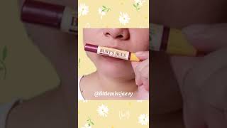 LIP BALM TINT  Burts Bees Lip Shimmer shade Plum [upl. by Wurster]