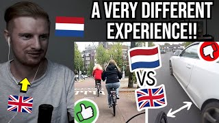 Reaction To Cycling in Netherlands vs Cycling in Britain [upl. by Ahsyia499]