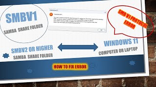 HOW TO FIX SMB v1 PROTOCOL with WINDOWS 11 OS  You can’t connect to the FILE SHARE it’s not secure [upl. by Anuahs]
