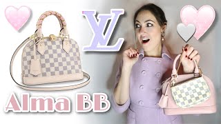 The new Louis Vuitton Alma BB in Damier Azur  Sneak Peak LV Alma Azur [upl. by Ajidahk]