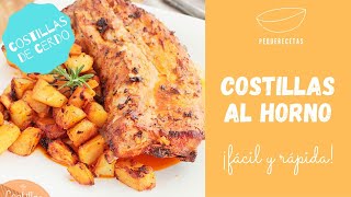 Costillas de Cerdo al Horno con patatas JUGOSAS y FÁCILES 🧡 Pequerecetas [upl. by Mukul]