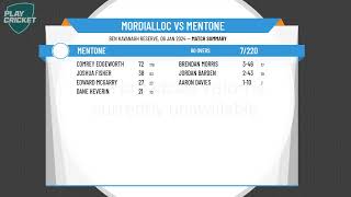 CSB Championship Division Round 10  Mordialloc v Mentone Day 1 [upl. by Anawot192]