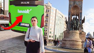 From Havabus Shuttle stop to Taksim Square Complete Walking Tour Guide  4k Walking Tour to Taksim [upl. by Frodine]