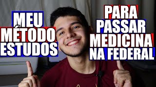 O MÃ‰TODO DE ESTUDOS QUE ME APROVOU EM MEDICINA PELO ENEM [upl. by Eseilenna846]