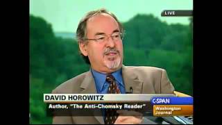 David Horowitz slamming Noam Chomsky quotAyatollah of AntiAmerican Hatequot [upl. by Nyrhtac327]