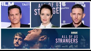 Interview Andrew Scott Claire Foy and Jamie Bell talk All Of Us Strangers [upl. by Radferd]