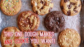 Crazy Cookie Dough One Cookie Recipe with Endless Variations [upl. by Conard926]