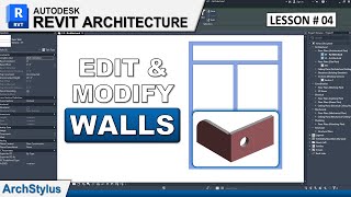 EDIT amp MODIFY Walls in Revit  Revit Tutorials Architects [upl. by Kier]