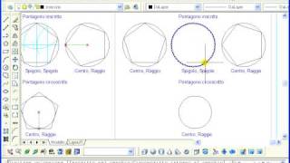 Esercizi di AutoCAD costruzione di un pentagono regolare [upl. by Adelice]