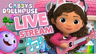 🔴 Gabbys Dollhouse 247  MUSIC amp FRIENDS MARATHON 😻 Livestream for Kids ✨ Cartoons for Children 😻 [upl. by Dail350]