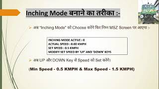 INCHING MODE OPERATION IN WAG9 ACTIVE INCHING MODE IN WAG9 [upl. by Etolas]