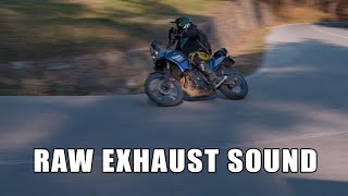 Tenere 700 raw exhaust sound on mountain road [upl. by Let]