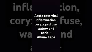 Allium cepa coryza homeopathy [upl. by Euqirrne16]