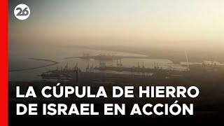 ⚠️ Así actúa la CÚPULA DE HIERRO frente a los misiles lanzados por HEZBOLÁ contra HAIFA [upl. by Yellah]