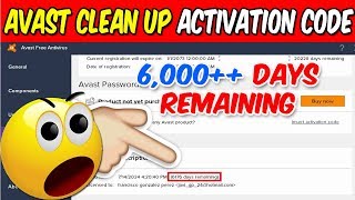 Avast Cleanup Activation Code 2018  Valid Up To 2034  6000 Days Remaining ✔️ [upl. by Kenon527]