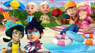 PACARAN MESRA BOBOIBOY DAN YAYA DOUBLE DATE DI PANTAI BERSAMA YING DAN FANG UPIN IPIN TERKEJUT [upl. by Gelman]