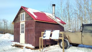 Offgrid Workshop Project Pt 10  Finishing Tin Roof Installing Lights New Hinges Wiring Panels [upl. by Ymmas335]