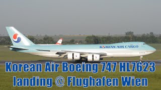 Korean Air Cargo 7478 landing  Flughafen Wien  HL7623 [upl. by Goines37]