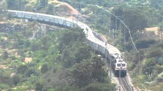 Single Line Crossing in the ghats  Indian Railways [upl. by Casavant745]