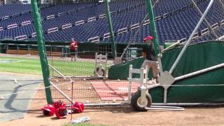 Derek Hacopian taking batting practice at Nationals Park  Sept 2011 [upl. by Nywles]