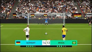 GERMANY vs BRAZIL  Penalty Shootout  PES 2018 Gameplay PC [upl. by Yud]