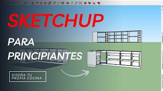 Tutorial Diseño de Cocina en L en SketchUp  Para Principiantes [upl. by Nyleve]