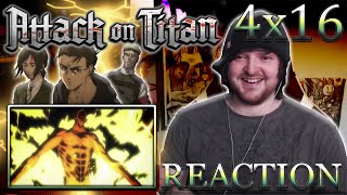 Attack on Titan Season 4  Episode 16 REACTION quotAbove and Belowquot [upl. by Herrod]