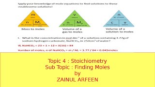 Finding Moles by formula Cambridge IGCSE O level Chemistry 062009715070 Lesson 28 part b [upl. by Emmeram590]