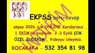 EKPSS ile ilgili SORUCEVAP yayını Aradığınız cevaplar bu yayında olabilir ONLİNE Kurs için ÇOK [upl. by Flem]