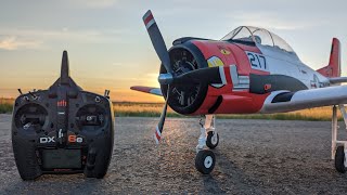 Eflite 12m T28 Trojan Flight Review [upl. by Rustie418]