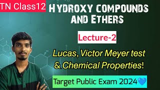 Hydroxy Compounds and EthersL2Lucas  Victor Meyers test amp ReactionsTN Class12Chapter 11 [upl. by Franzoni]