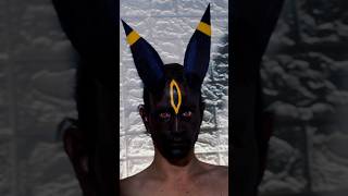 Umbreon makeup 🌙 makeuptransformation transition bodypaint pokemon [upl. by Tella]