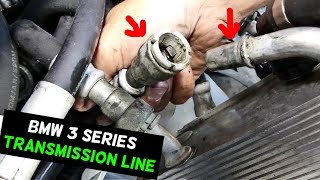 HOW TO DISCONNECT TRANSMISSION LINE ON BMW E90 E91 E92 E93 [upl. by Percival671]