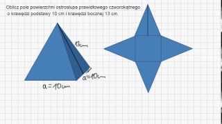 Ostrosłup prawidłowy czworokątny [upl. by Eltsirk84]