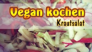 Rezept Krautsalat selber machen  Coleslaw  Vegan [upl. by Ilonka]