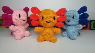 🏵️Ajolote Amigurumi 🌸 Tejido a Crochet 🌼 [upl. by Kiryt]