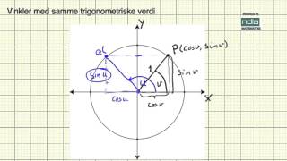 Matematikk R2 ulike vinkler med samme trigonometriske verdi [upl. by Onitram]